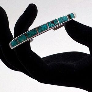 Vintage Sterling Silver and Turquoise Cuff